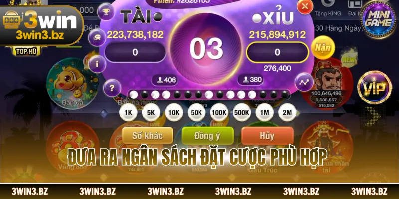 Đưa ra ngân sách đặt cược phù hợp